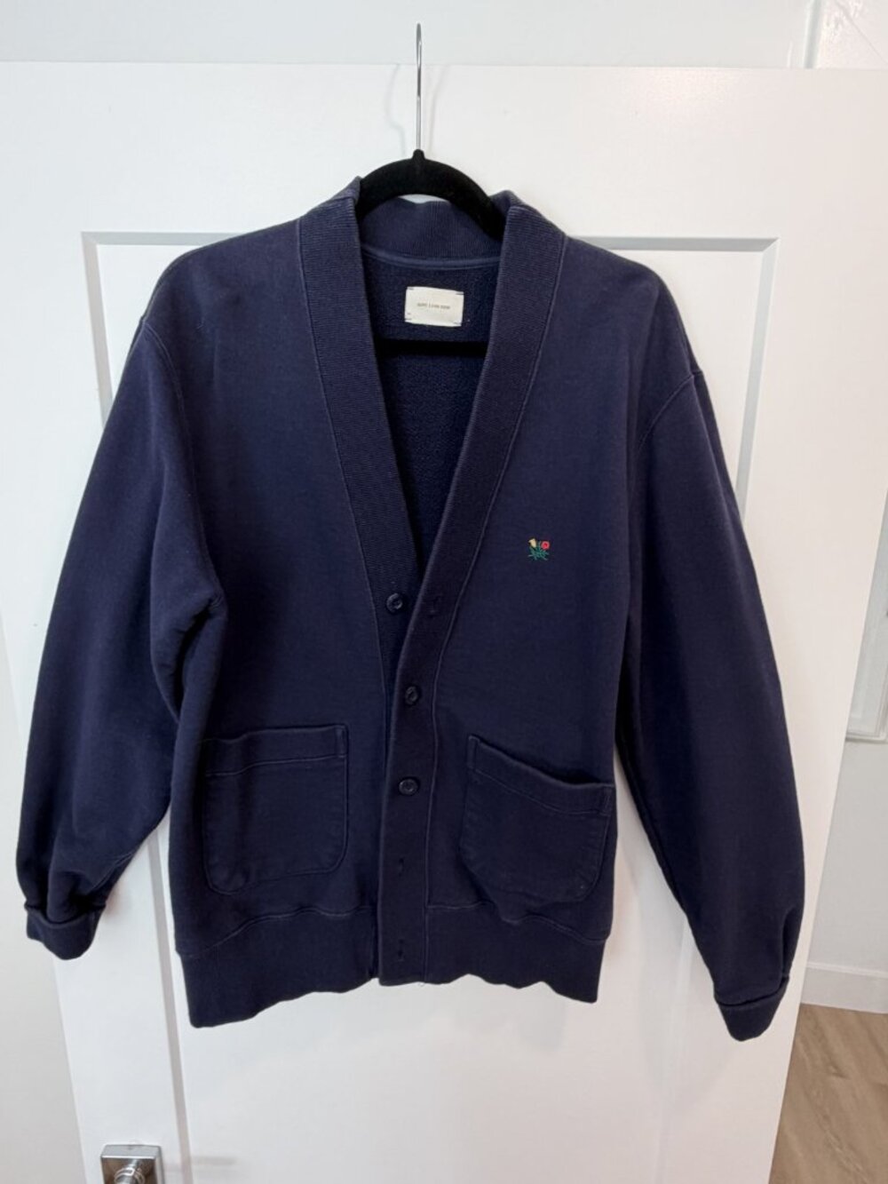 Aime Leon Dore Navy Fleece Cardigan Size M